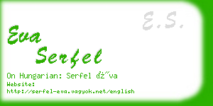 eva serfel business card